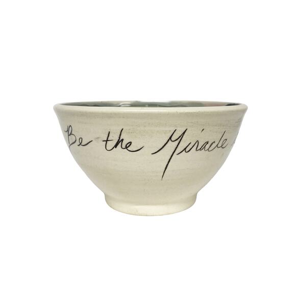 Kay Mott Belinda #38 Be The Miracle God Intended Artist Signed Ceramic Bowl - Picture 1 of 9